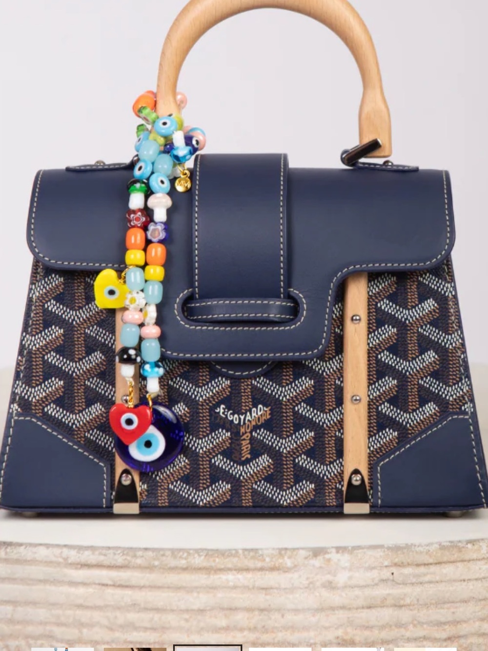 Mayamar Colorful Beaded Charm with Evil Eye Accents - Picture 3 of 3
